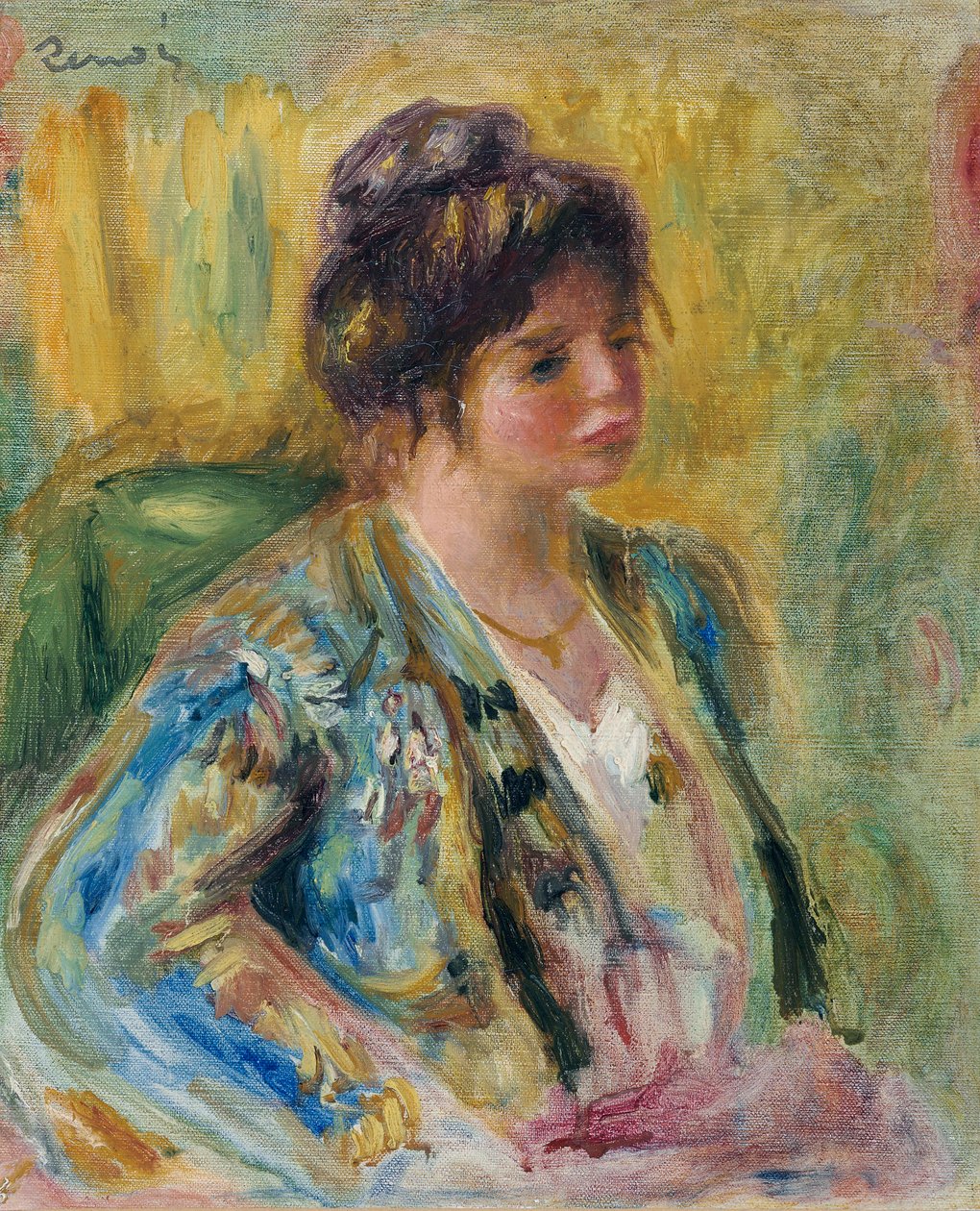 Busta ženy v orientálním kostýmu, c. 1895 od Pierre Auguste Renoir