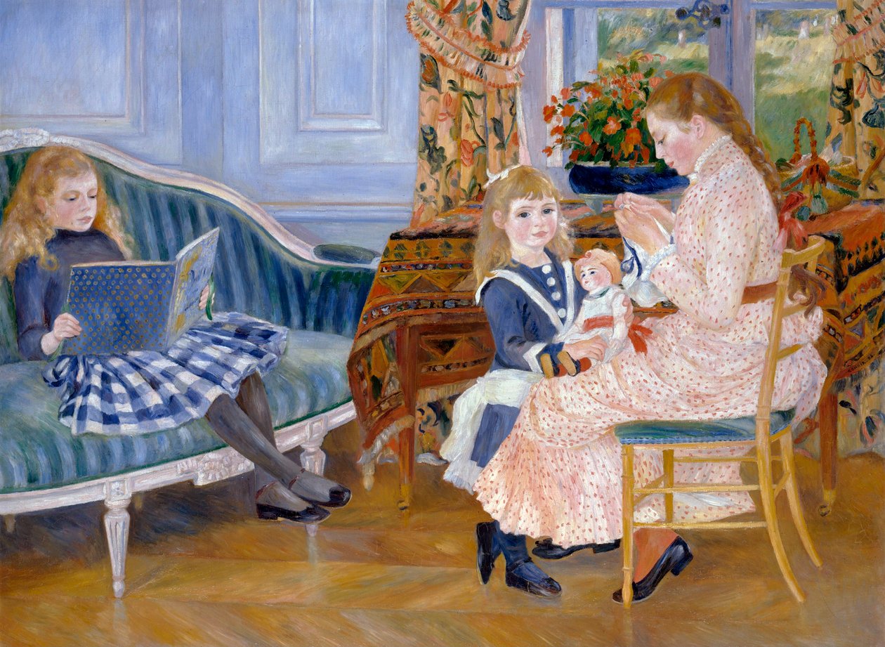 Dětské odpoledne ve Wargemontu, 1884 od Pierre Auguste Renoir
