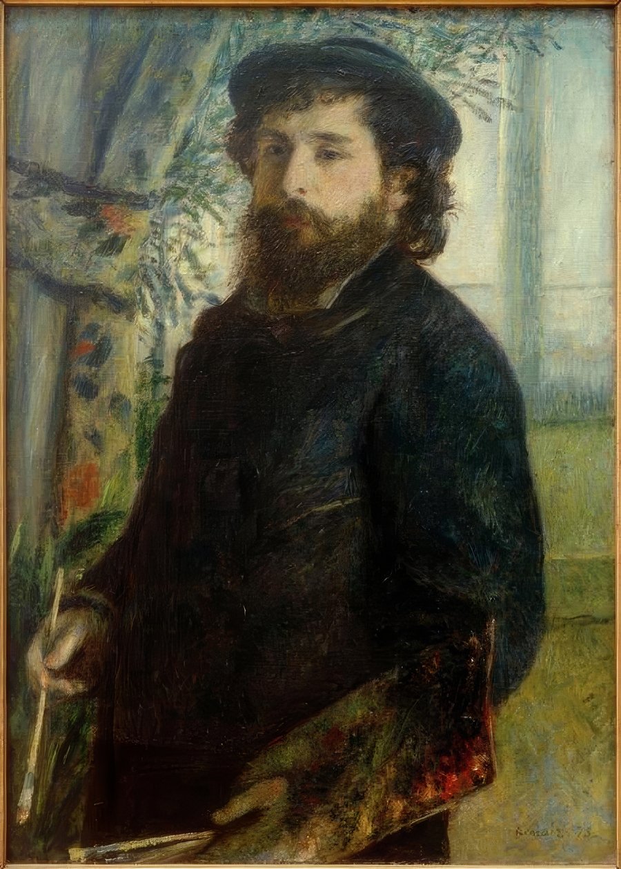 Claude Monet při malování od Pierre Auguste Renoir