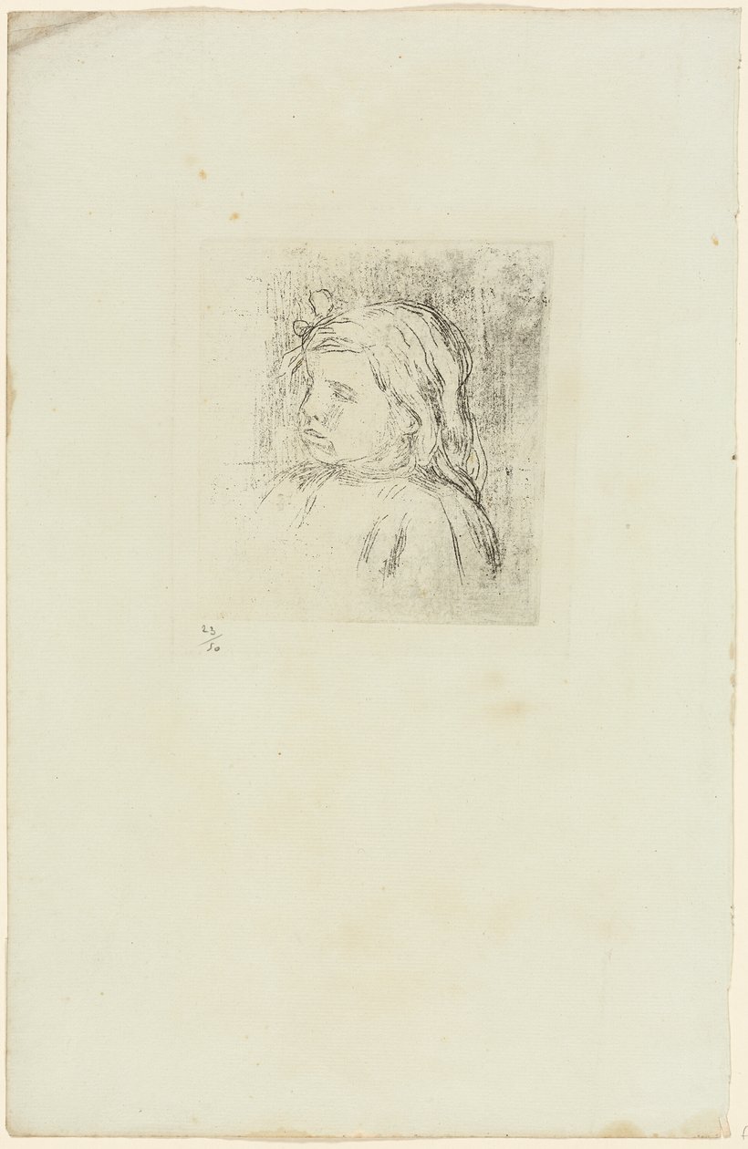 Claude Renoir se otočil o tři čtvrtiny doleva od Pierre Auguste Renoir