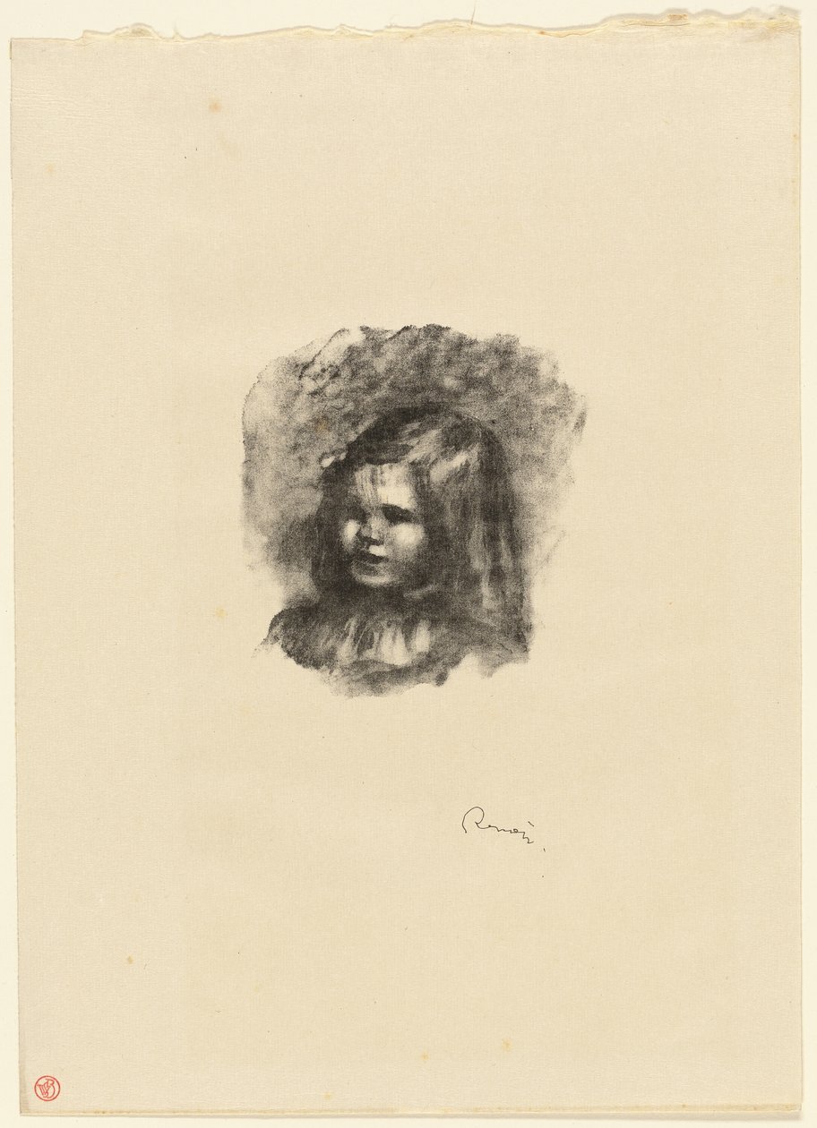 Claude Renoir, otočený doleva od Pierre Auguste Renoir