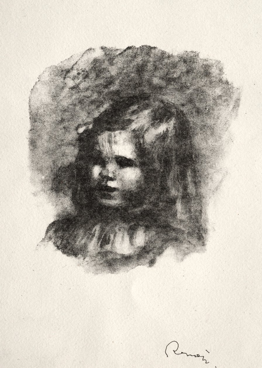 Claude Renoir, otočený doleva od Pierre Auguste Renoir