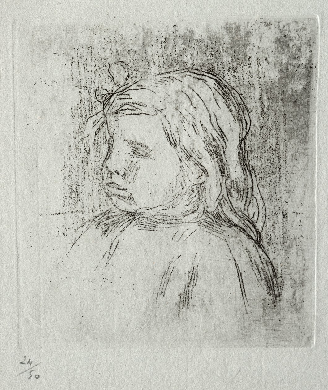 Claude Renoir, tři čtvrtiny doleva, 1908. od Pierre Auguste Renoir