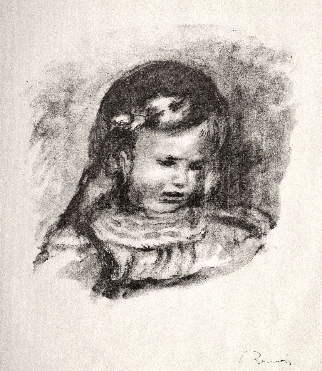 Claude Renoir, hlavu dolů od Pierre Auguste Renoir