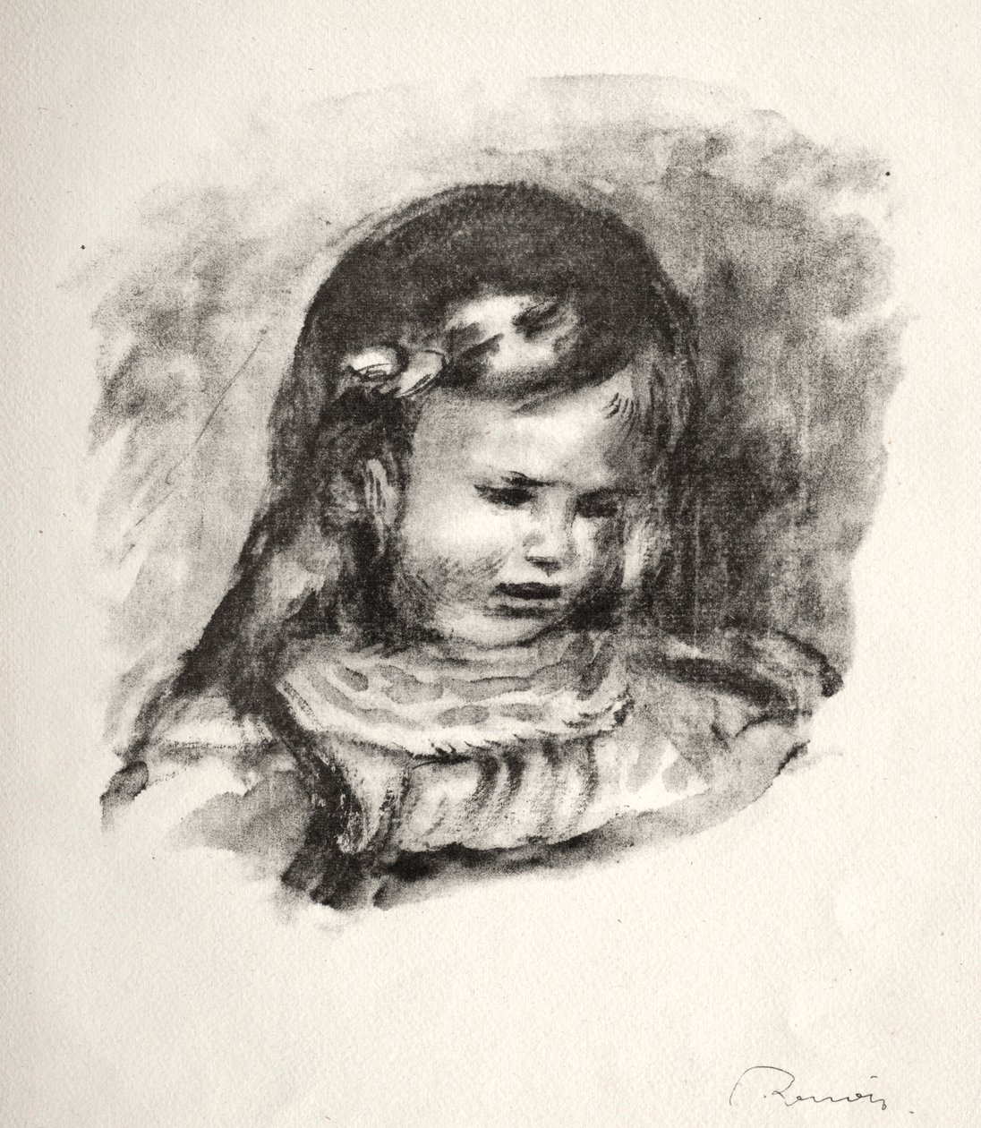 Claude Renoir, Hlava dolů, 1904. od Pierre Auguste Renoir