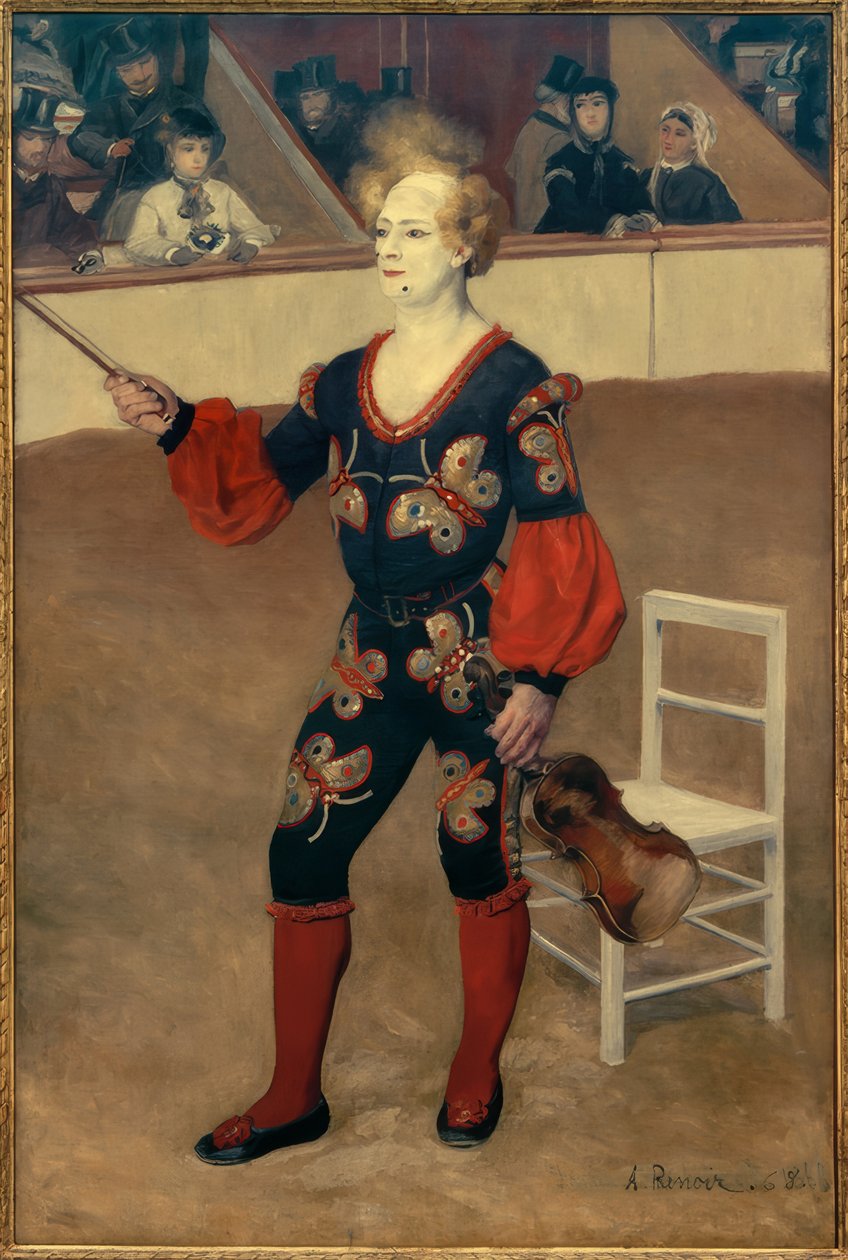 Klaun v cirkuse od Pierre Auguste Renoir