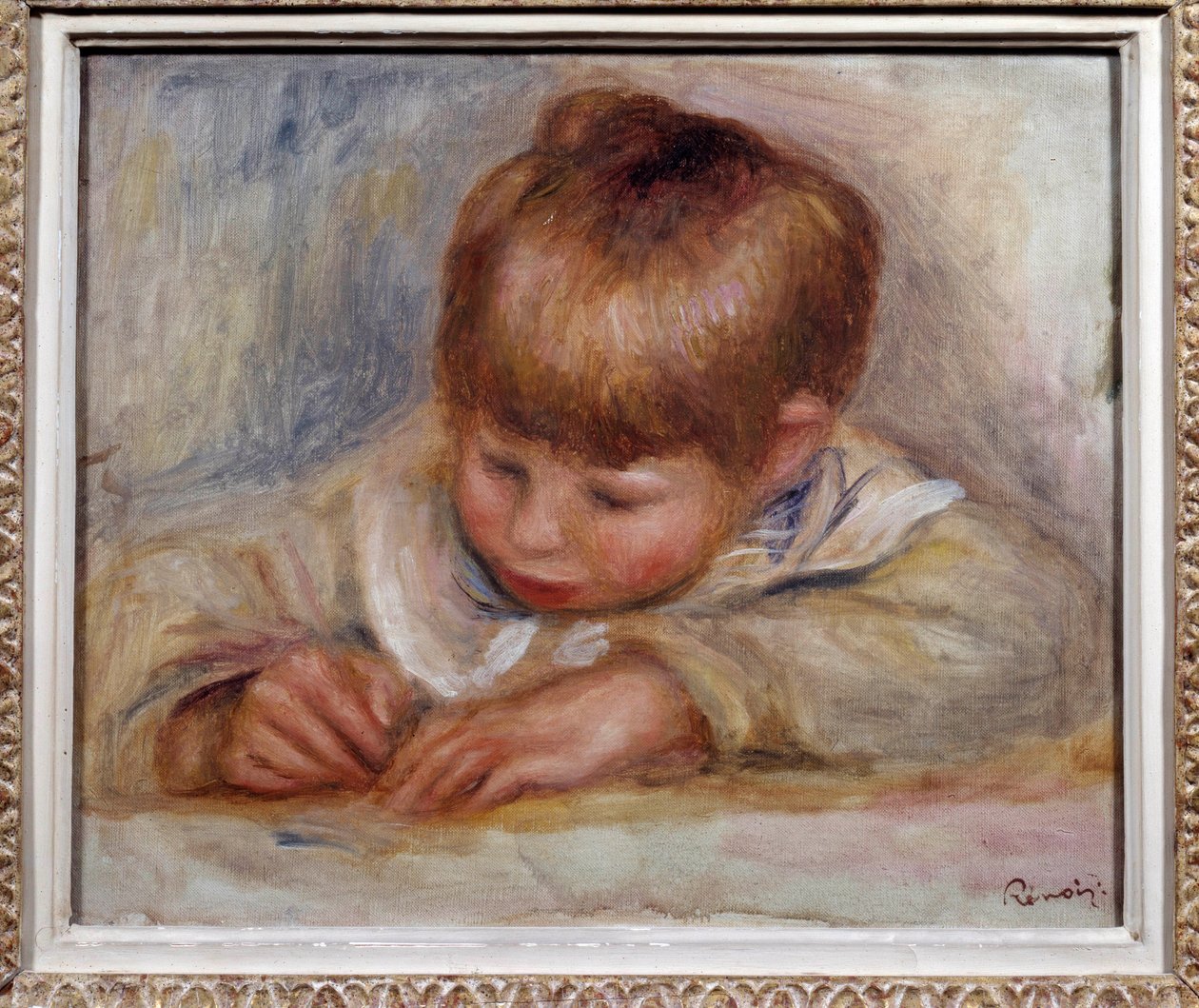 Coco spisovatel Malba od Pierra Auguste Renoira (1841-1919). 1906. Rozm. 0,29 x 0,37 m. Lyon, Muzeum výtvarných umění od Pierre Auguste Renoir