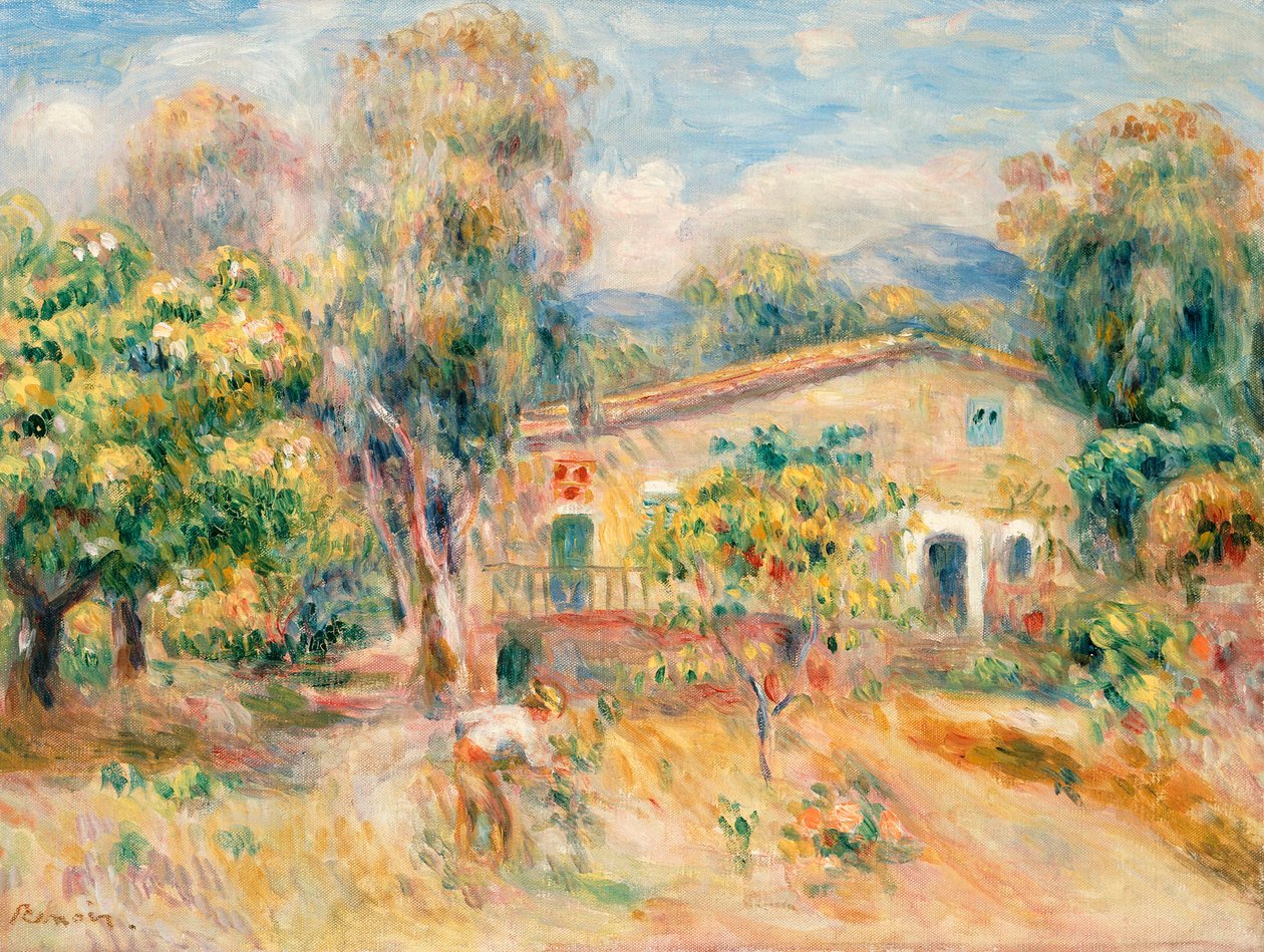 Collettes Farmhouse, Cagnes, 1910 od Pierre Auguste Renoir