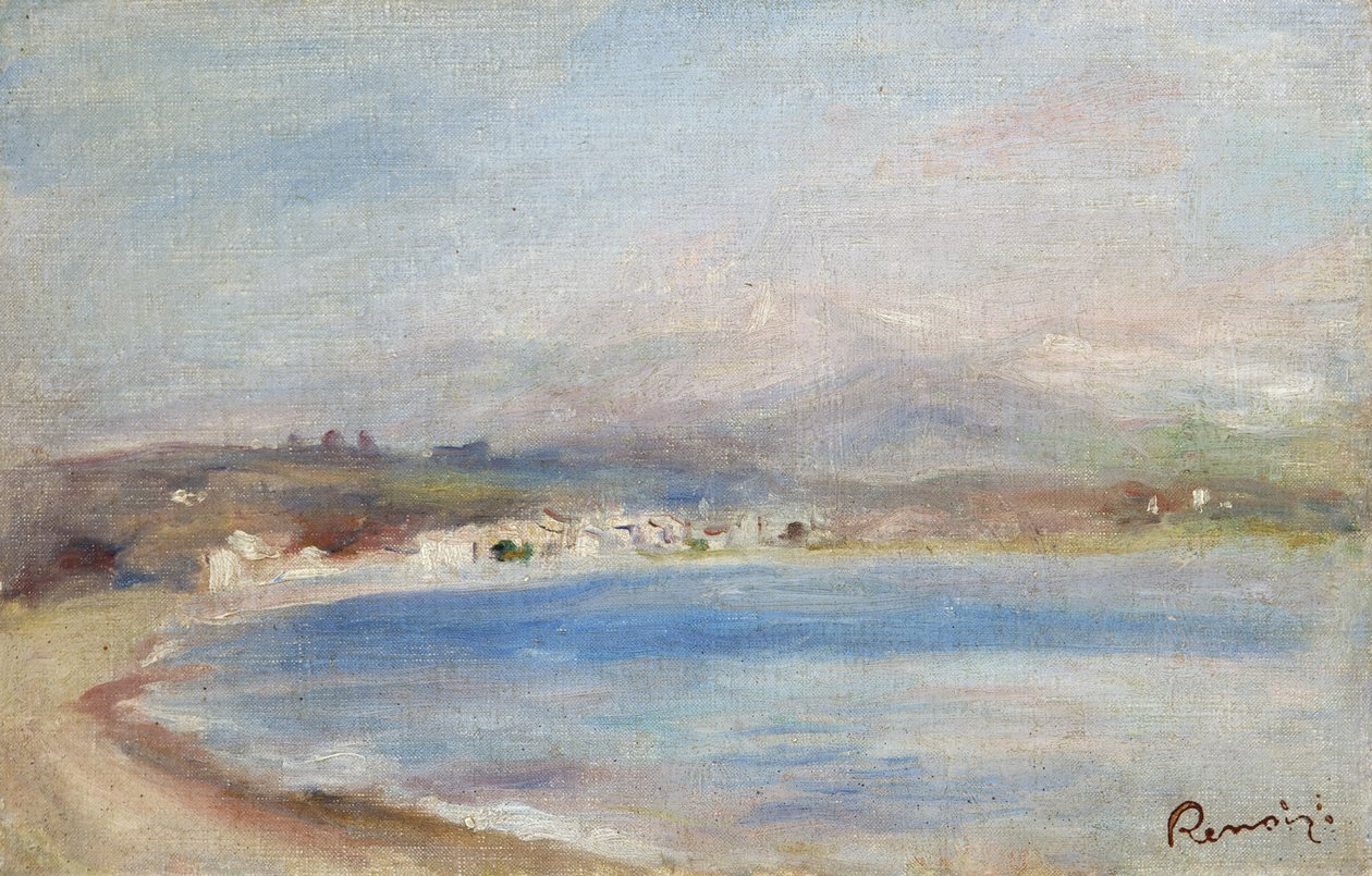 Cros de Cagnes, moře, hory, kolem roku 1910 (olej na plátně) od Pierre Auguste Renoir