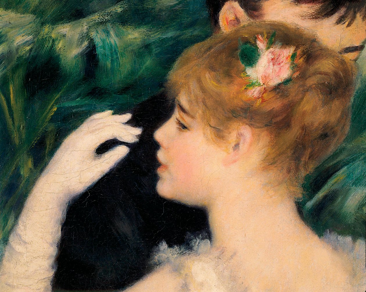 Tanec ve městě - Francouzská malířka Suzanne Valadon (1865-1938) byla jednou z modelek (detail) od Pierre Auguste Renoir
