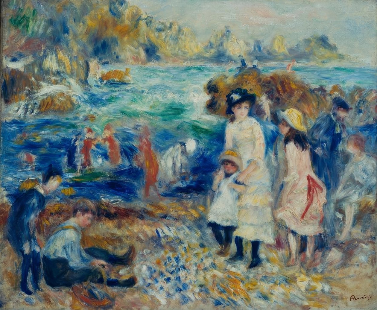 Děti u moře na Guernsey od Pierre Auguste Renoir
