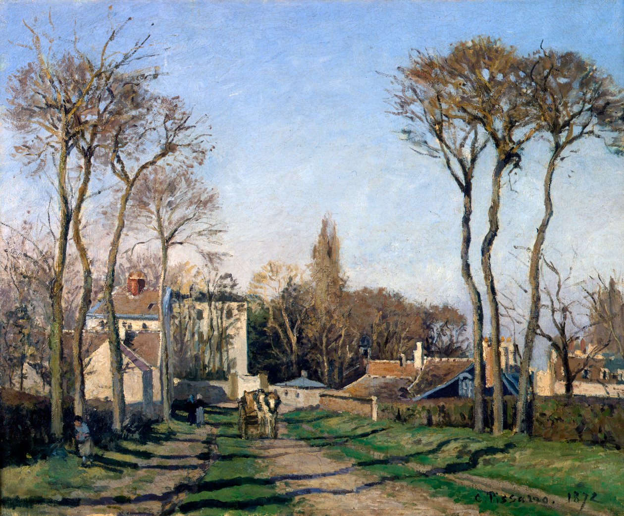 „Vchod do vesnice Voisins, Yvelines“, 1872. od Pierre Auguste Renoir