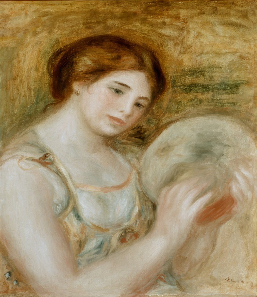 Žena s tamburínou od Pierre Auguste Renoir