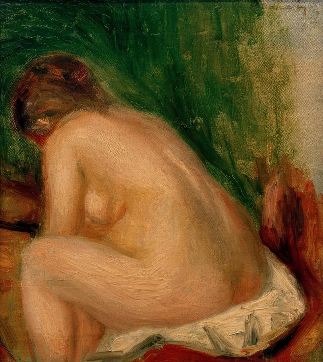 Nahá žena sedí od Pierre Auguste Renoir