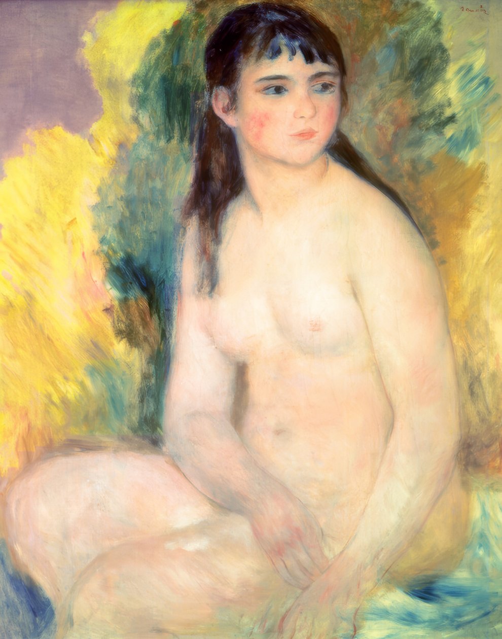 Nahá žena sedí od Pierre Auguste Renoir