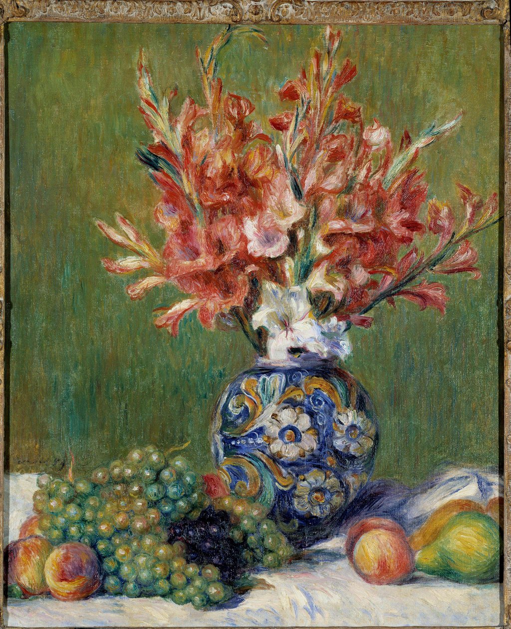 Obraz Květiny a ovoce od Pierra Auguste Renoira (1841-1919) Soukromá sbírka z roku 1889 od Pierre Auguste Renoir