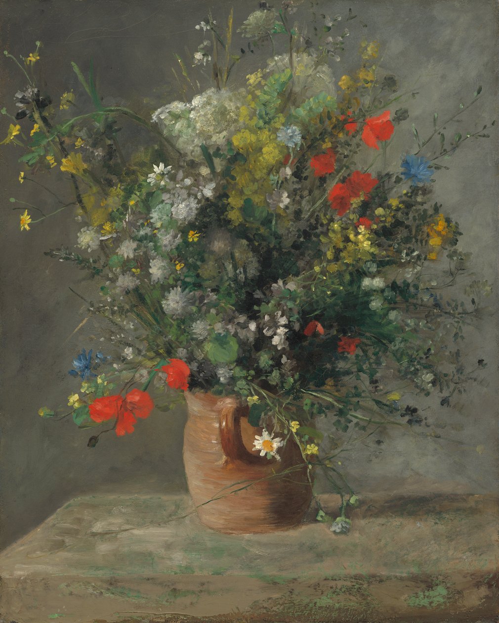 Květiny ve váze, kolem roku 1866 (olej na plátně) od Pierre Auguste Renoir
