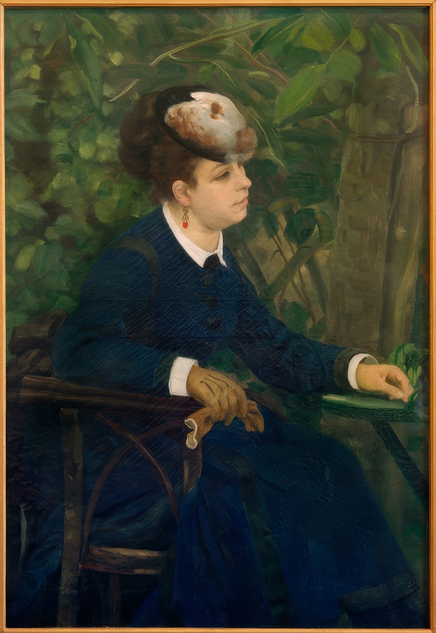 Žena v zahradě od Pierre Auguste Renoir