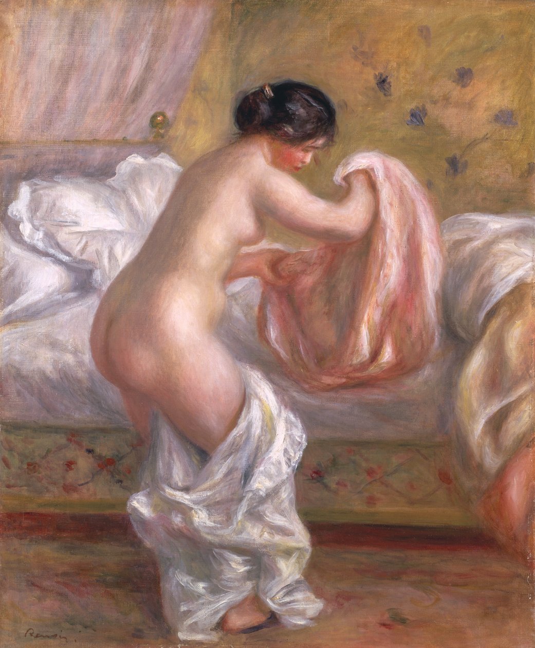 Gabrielle Arising, kolem roku 1909 (olej na plátně) od Pierre Auguste Renoir
