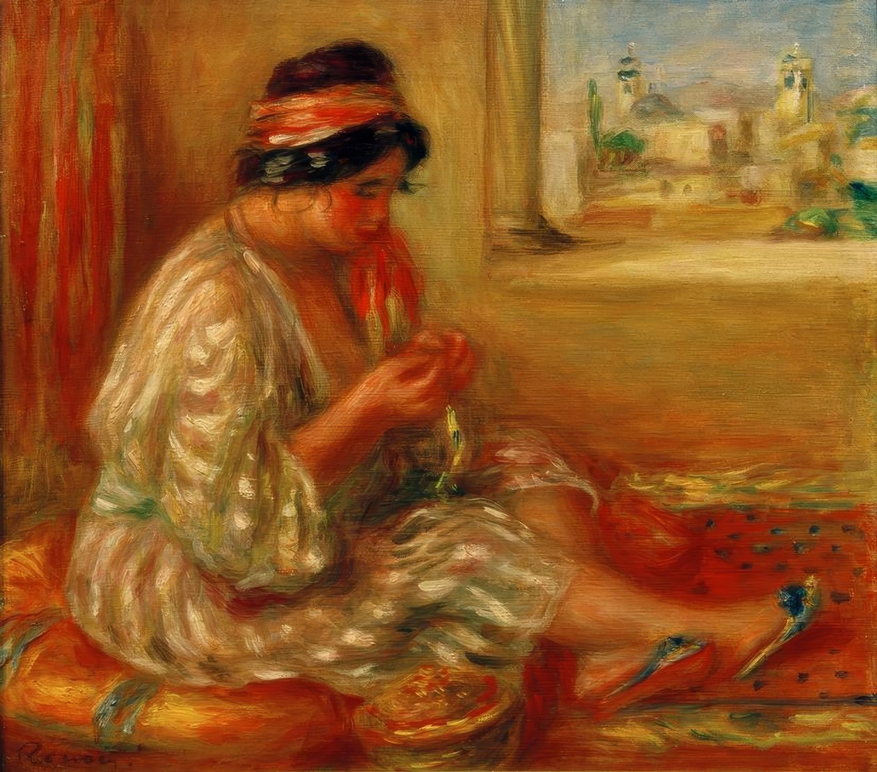 Gabrielle v alžírštině od Pierre Auguste Renoir