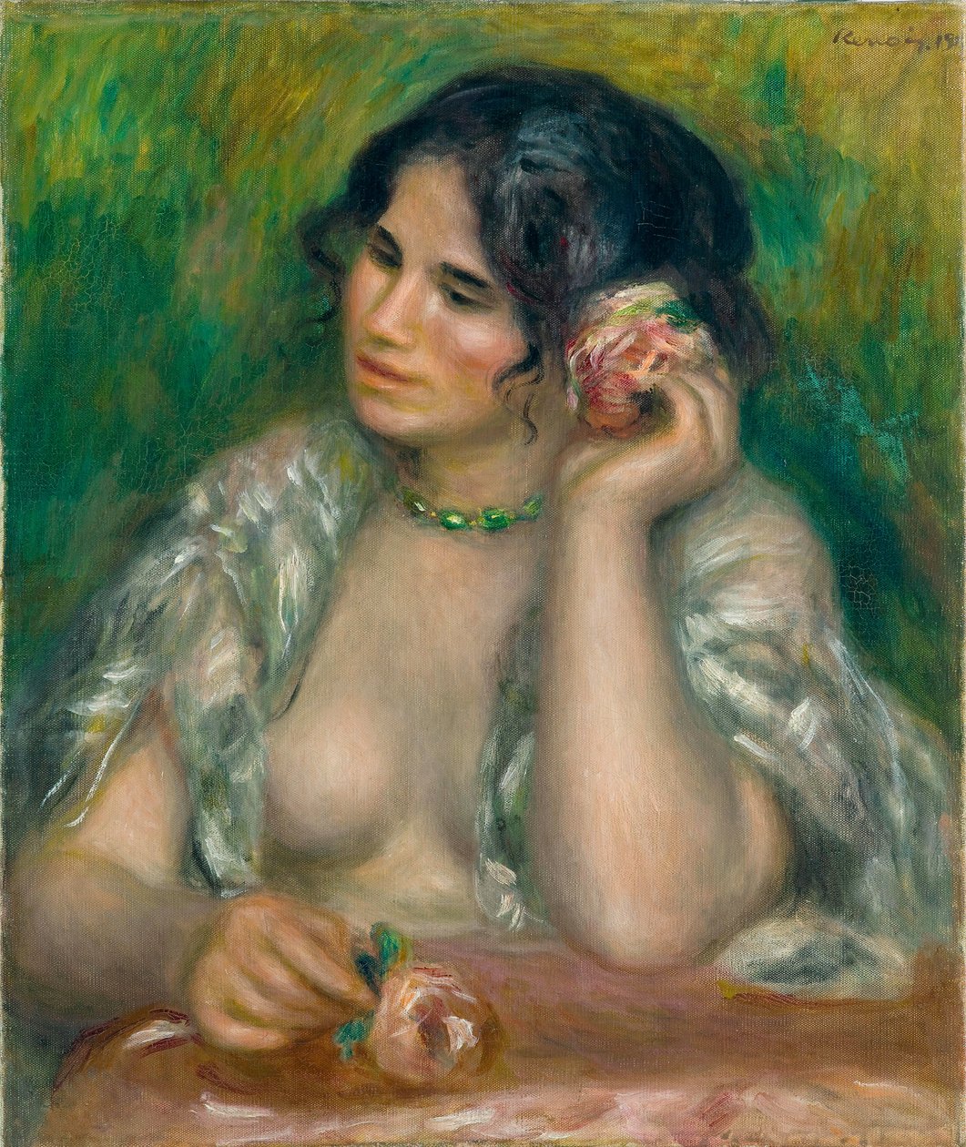 Gabrielle à la růže od Pierre Auguste Renoir