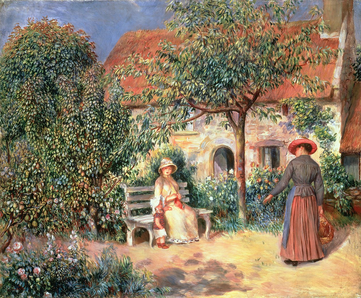 Zahradní scéna v Bretani, kolem roku 1886 (olej na plátně) od Pierre Auguste Renoir