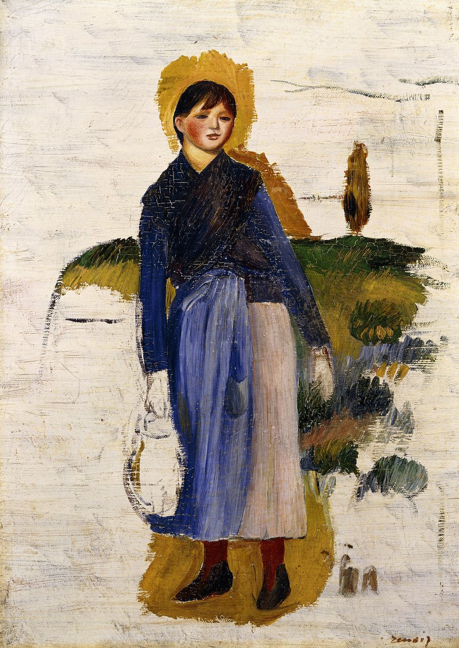 Dívka s červenými punčochami, 1886 od Pierre Auguste Renoir