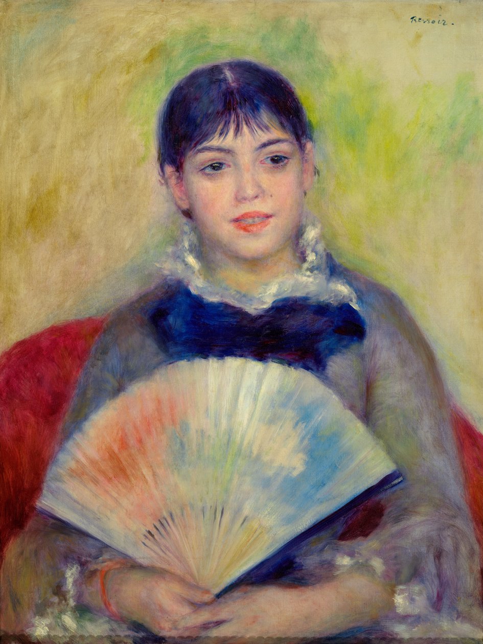 Dívka s ventilátorem od Pierre Auguste Renoir