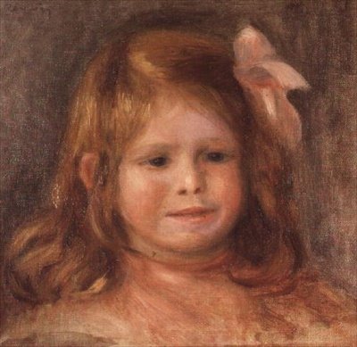 Dívka s růžovou stuhou od Pierre Auguste Renoir