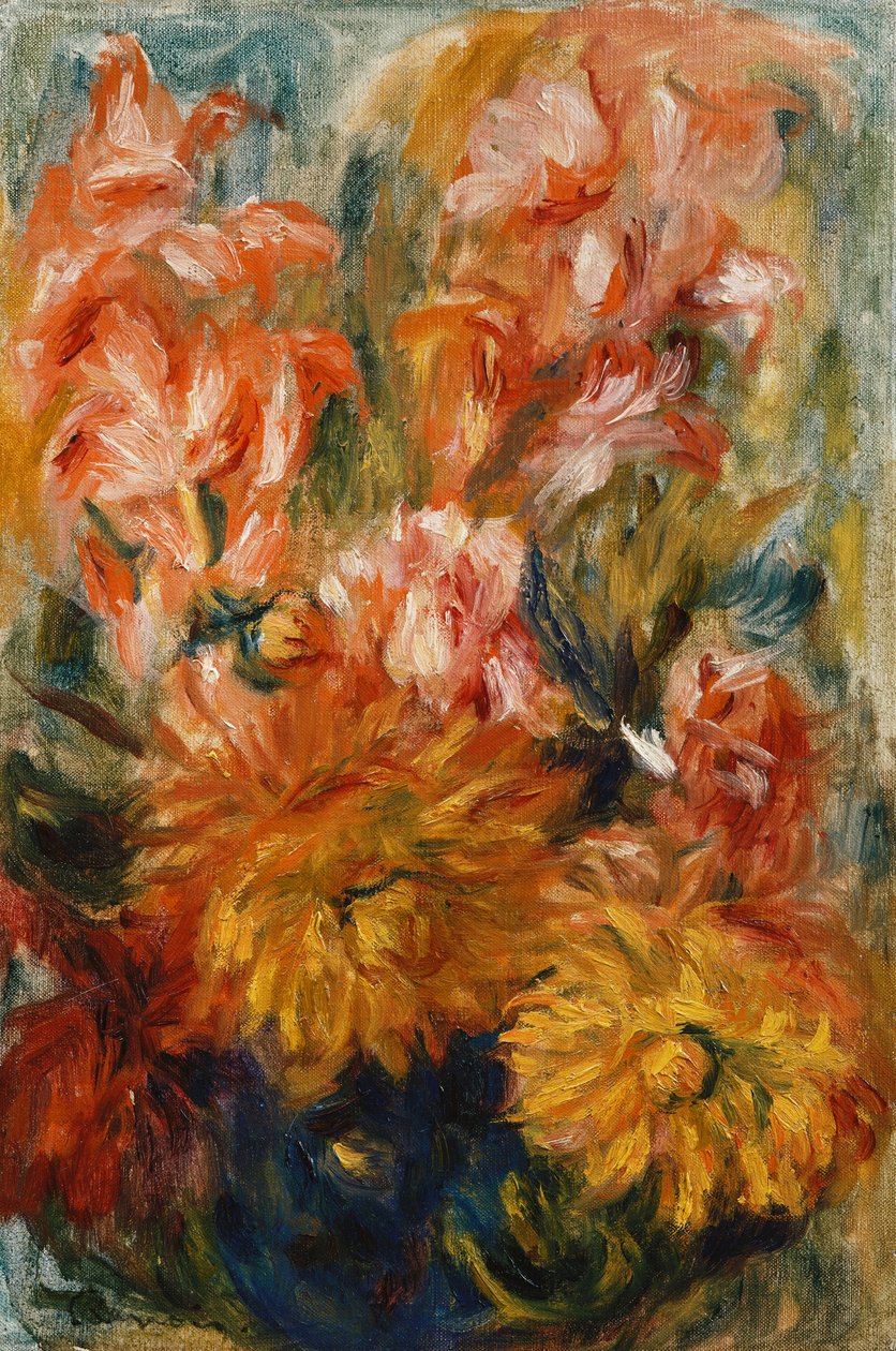 Mečíky v modré váze; Mečík v modré váze, od Pierre Auguste Renoir