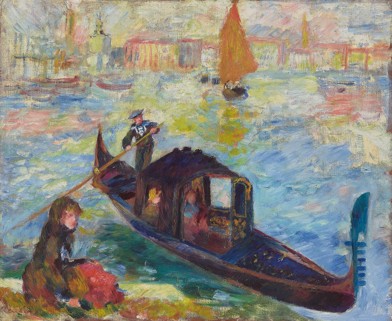 Gondola, Benátky, 1881 od Pierre Auguste Renoir