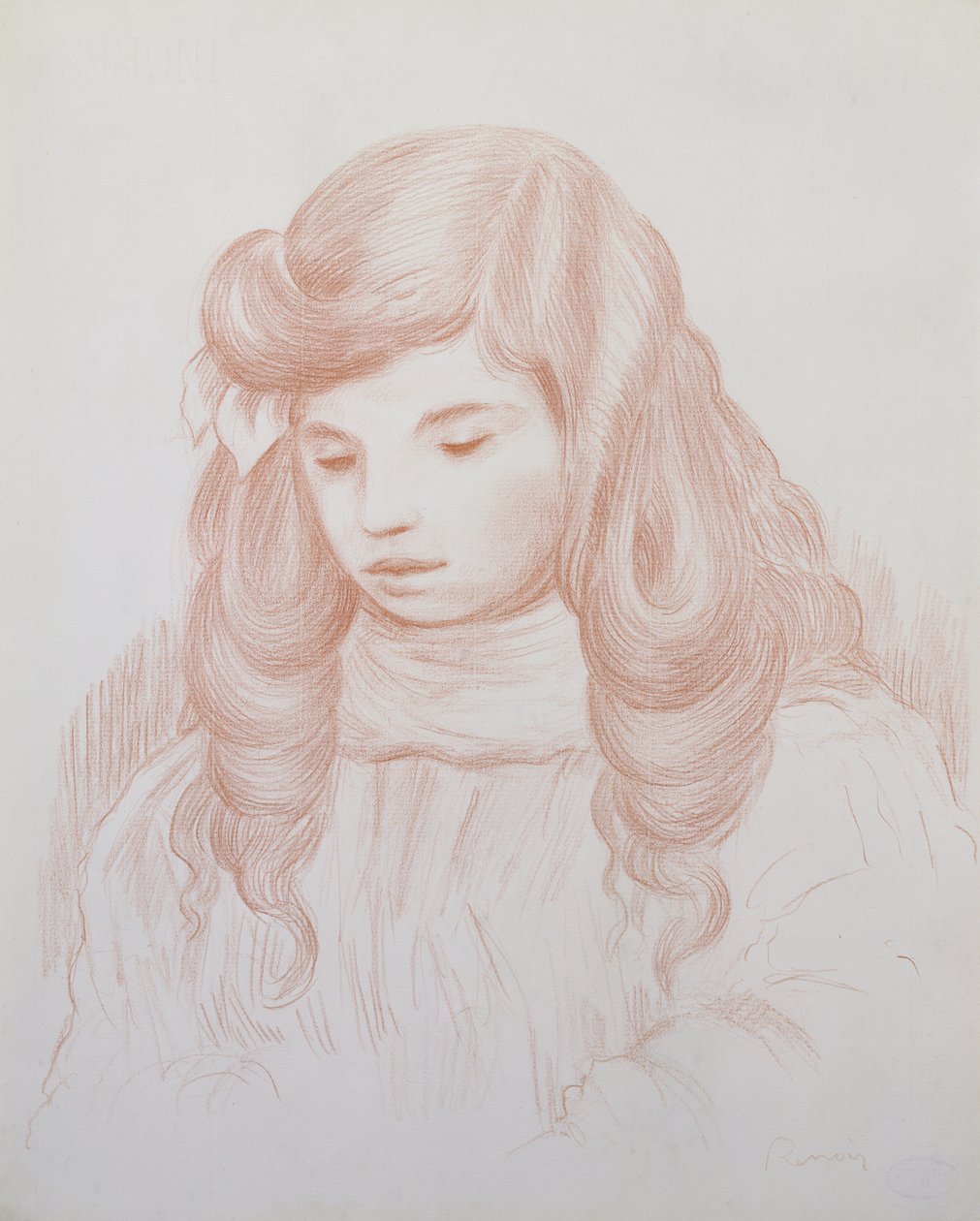 Hlava dítěte, 1913 (sangvinik) od Pierre Auguste Renoir