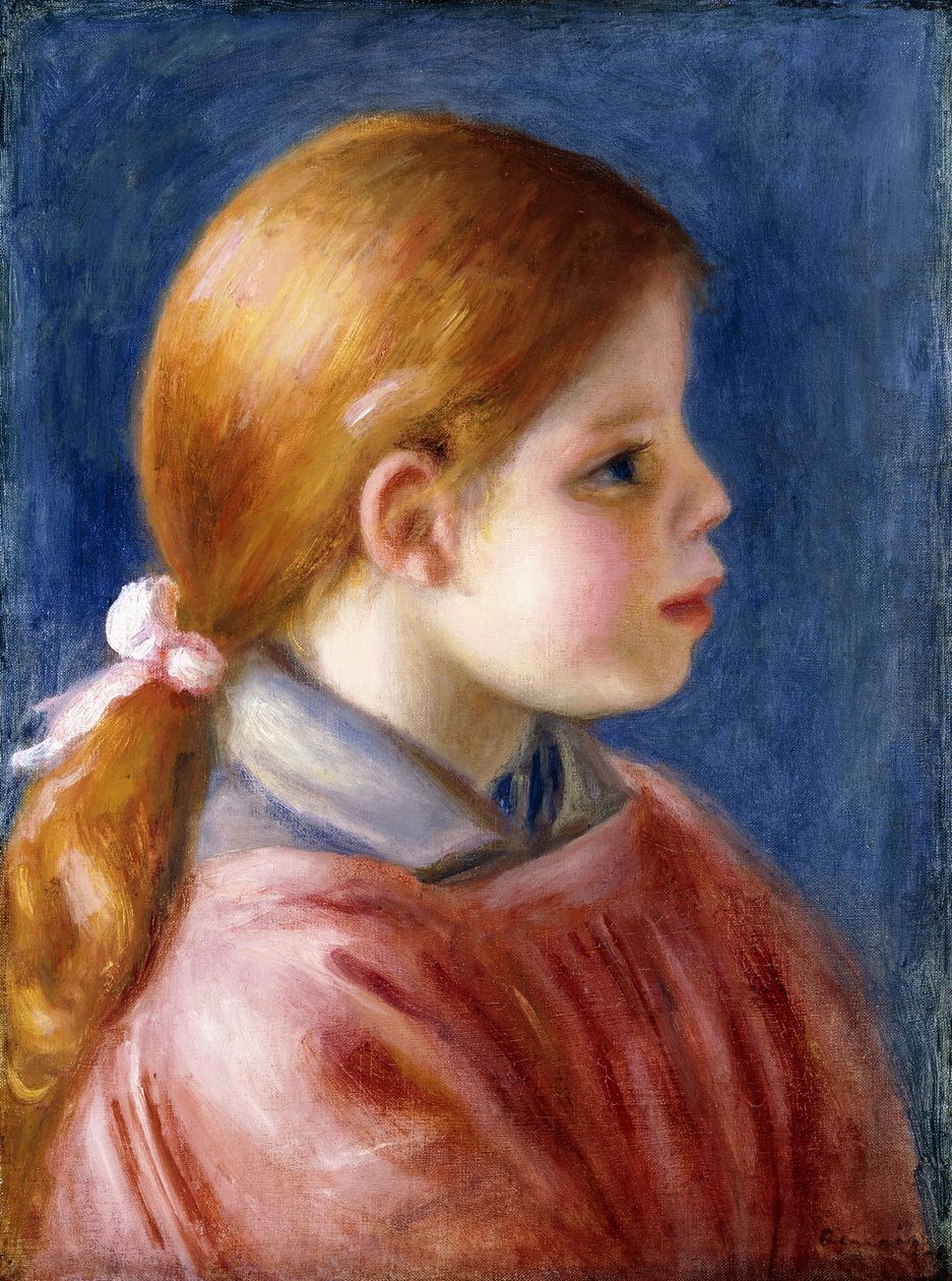 Hlava mladé dívky, 1888 od Pierre Auguste Renoir