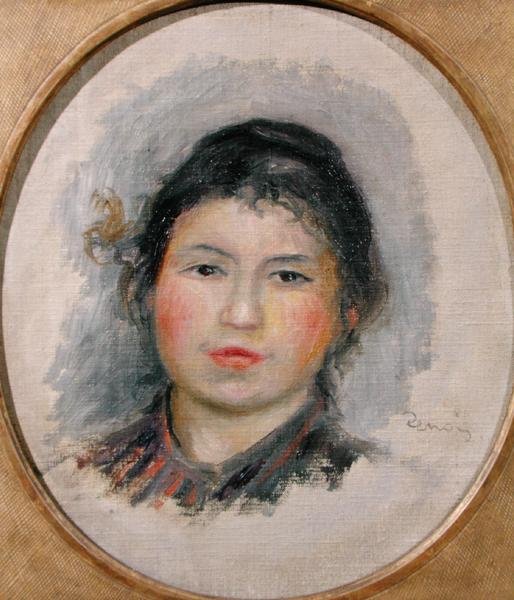 Hlava mladé ženy od Pierre Auguste Renoir