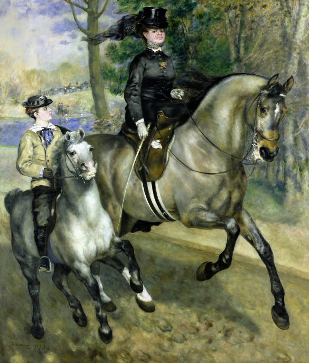 Jezdkyně v Bois de Boulogne od Pierre Auguste Renoir