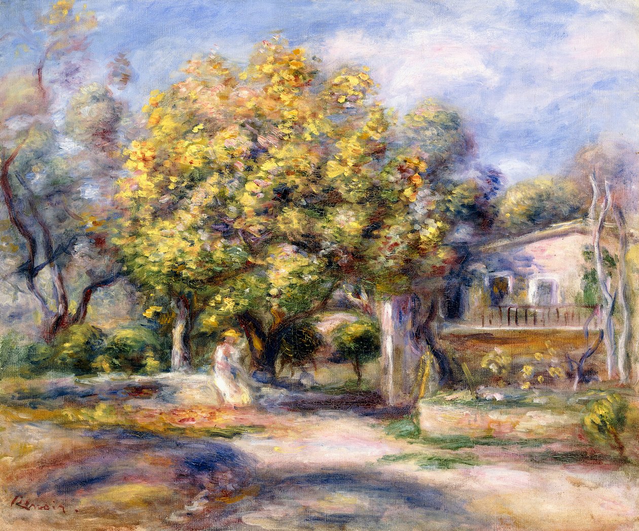 Domy v Cagnes, kolem roku 1905 od Pierre Auguste Renoir