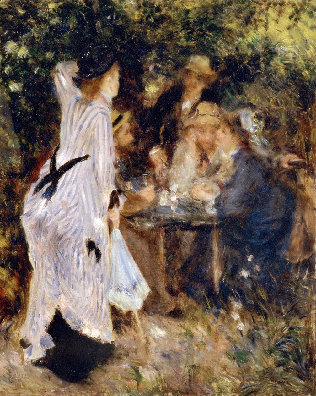 V zahradě Au Jardin du Moulin de la Galette, 1876. od Pierre Auguste Renoir