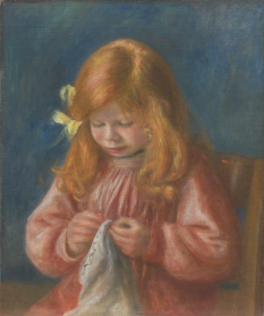 Jean Renoir Sewing, 1899-1900 od Pierre Auguste Renoir