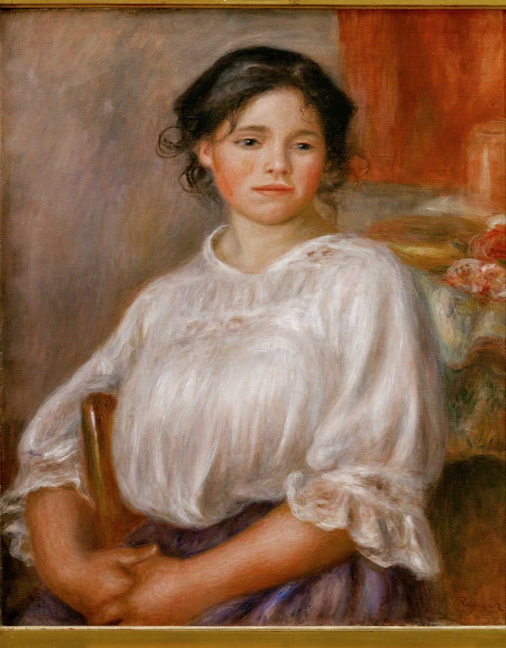 Jeune fille assise (olej na plátně) od Pierre Auguste Renoir