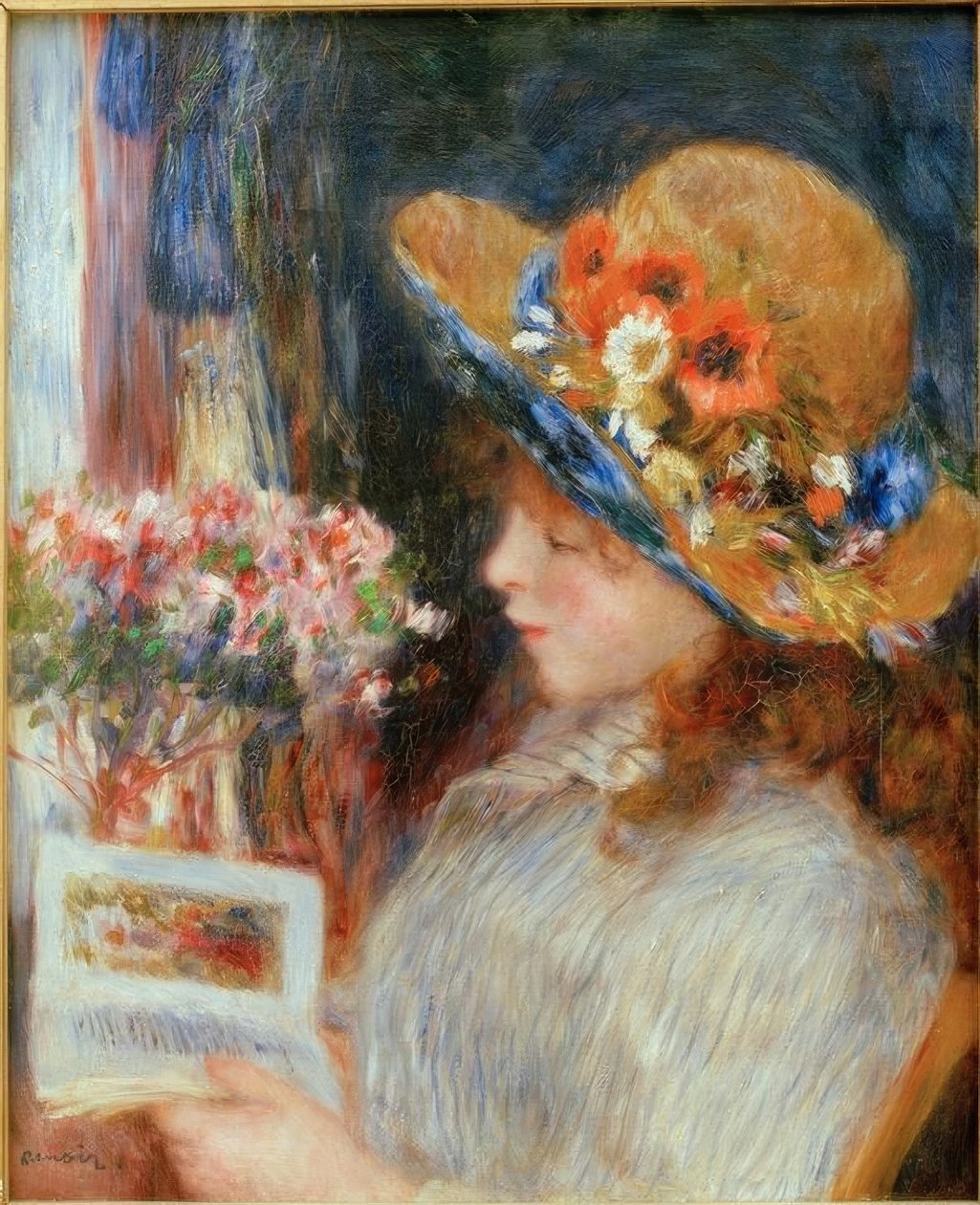 Mladá dívka čtení od Pierre Auguste Renoir