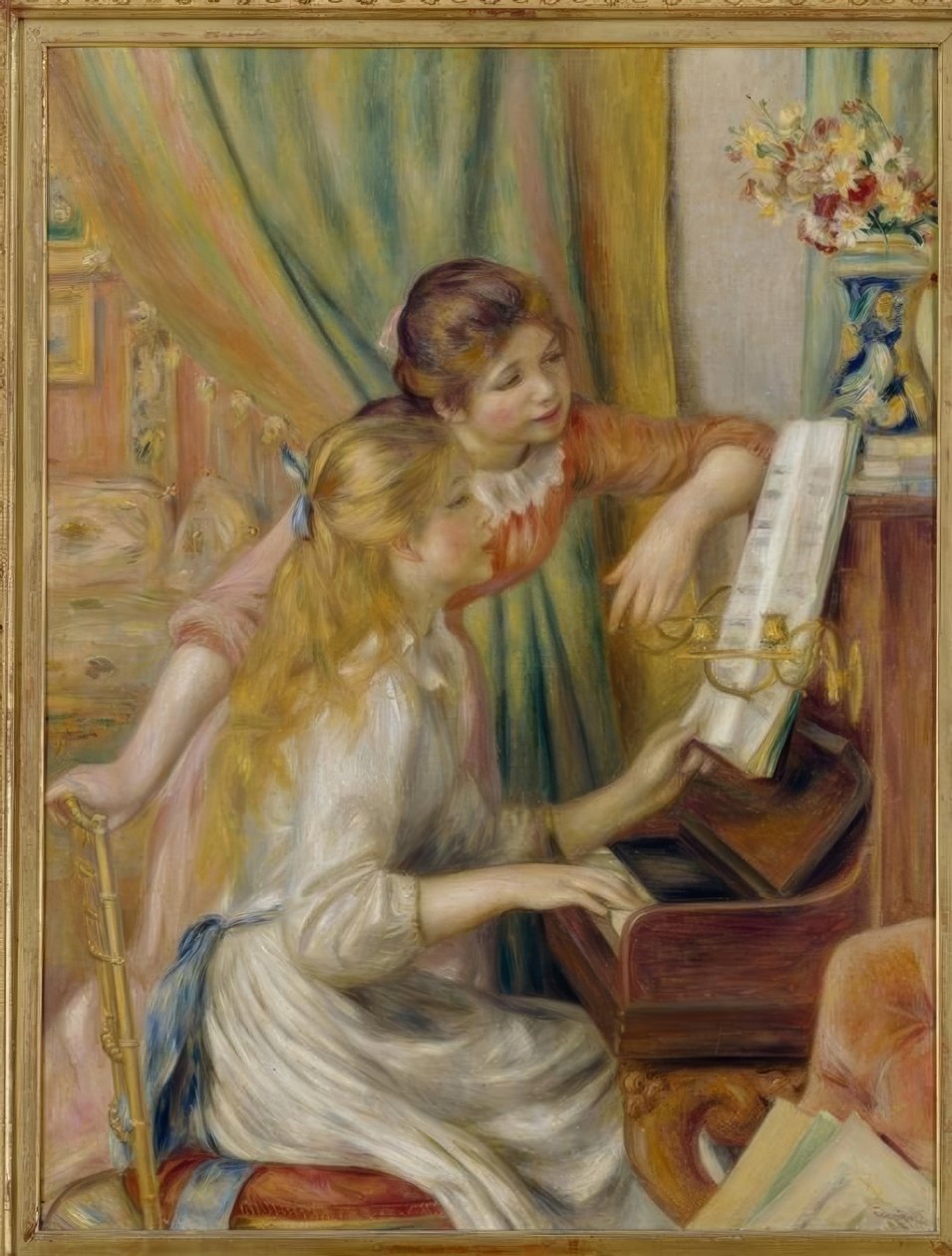 Mladé dívky u klavíru od Pierre Auguste Renoir