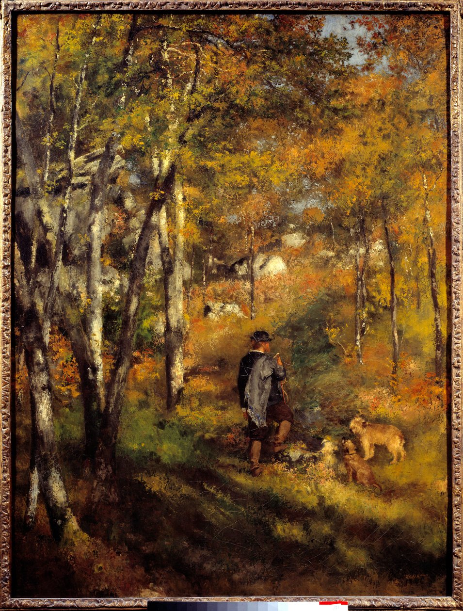 Jules Lecoeur a jeho psi v lese Fontainebleau. Obraz Pierra Auguste Renoira (1841-1919) od Pierre Auguste Renoir