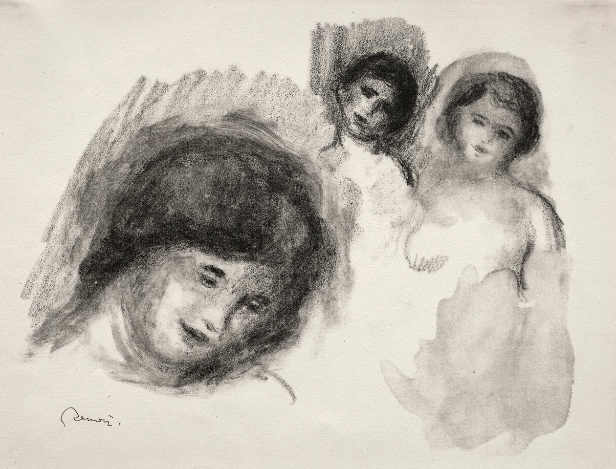Kámen se třemi náčrty. od Pierre Auguste Renoir