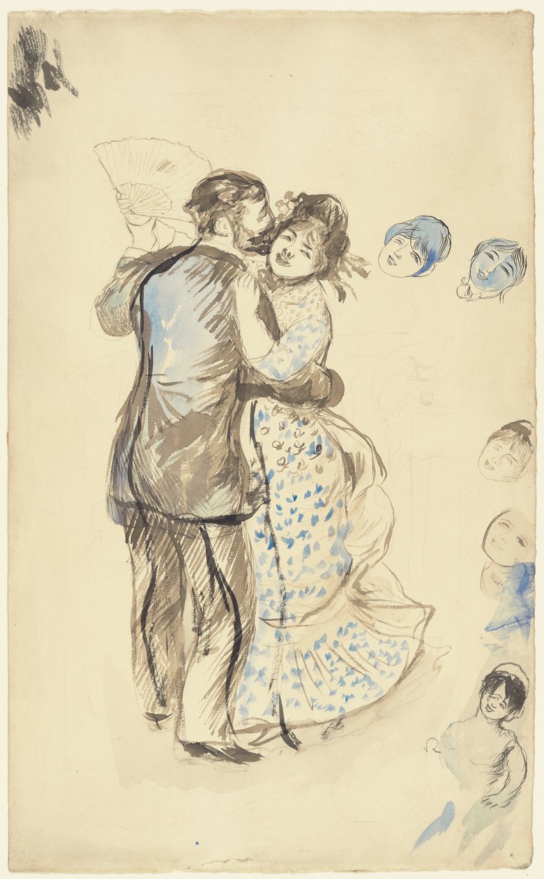 La danse? la campagne (Tanec na venkově) od Pierre Auguste Renoir
