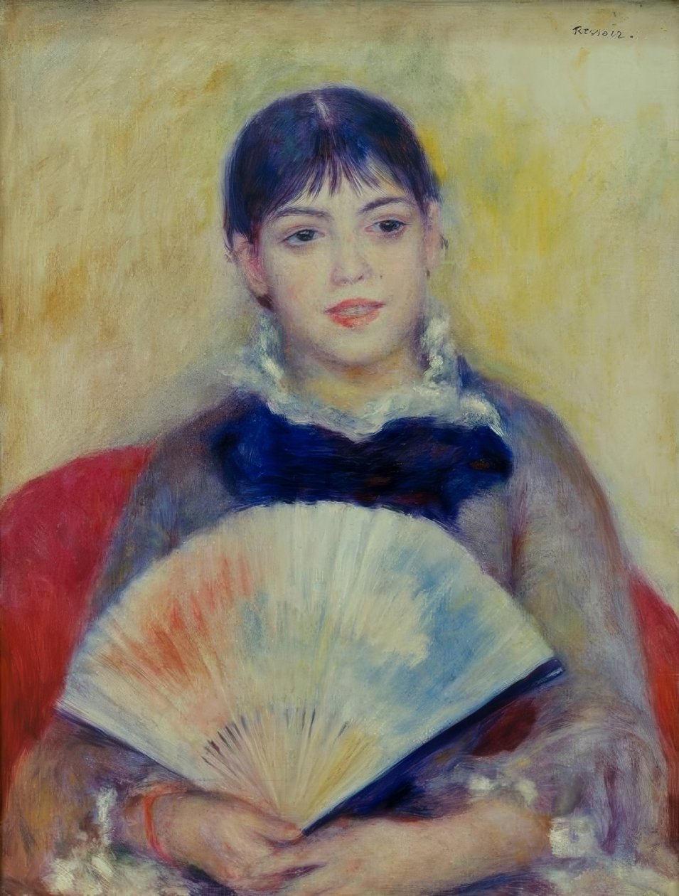 Žena s fanouškem od Pierre Auguste Renoir