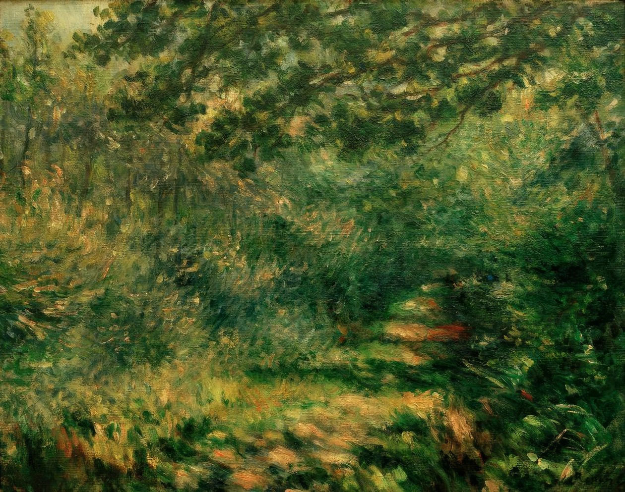 Ulička v lese od Pierre Auguste Renoir