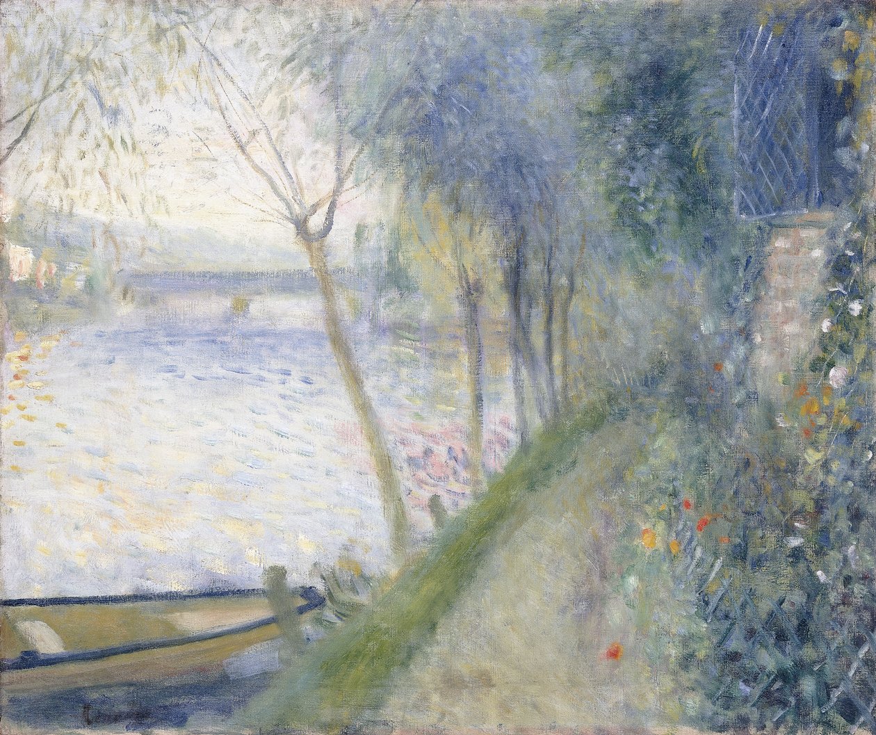 Krajina na okraji Seiny s Pont d"Argenteuil od Pierre Auguste Renoir