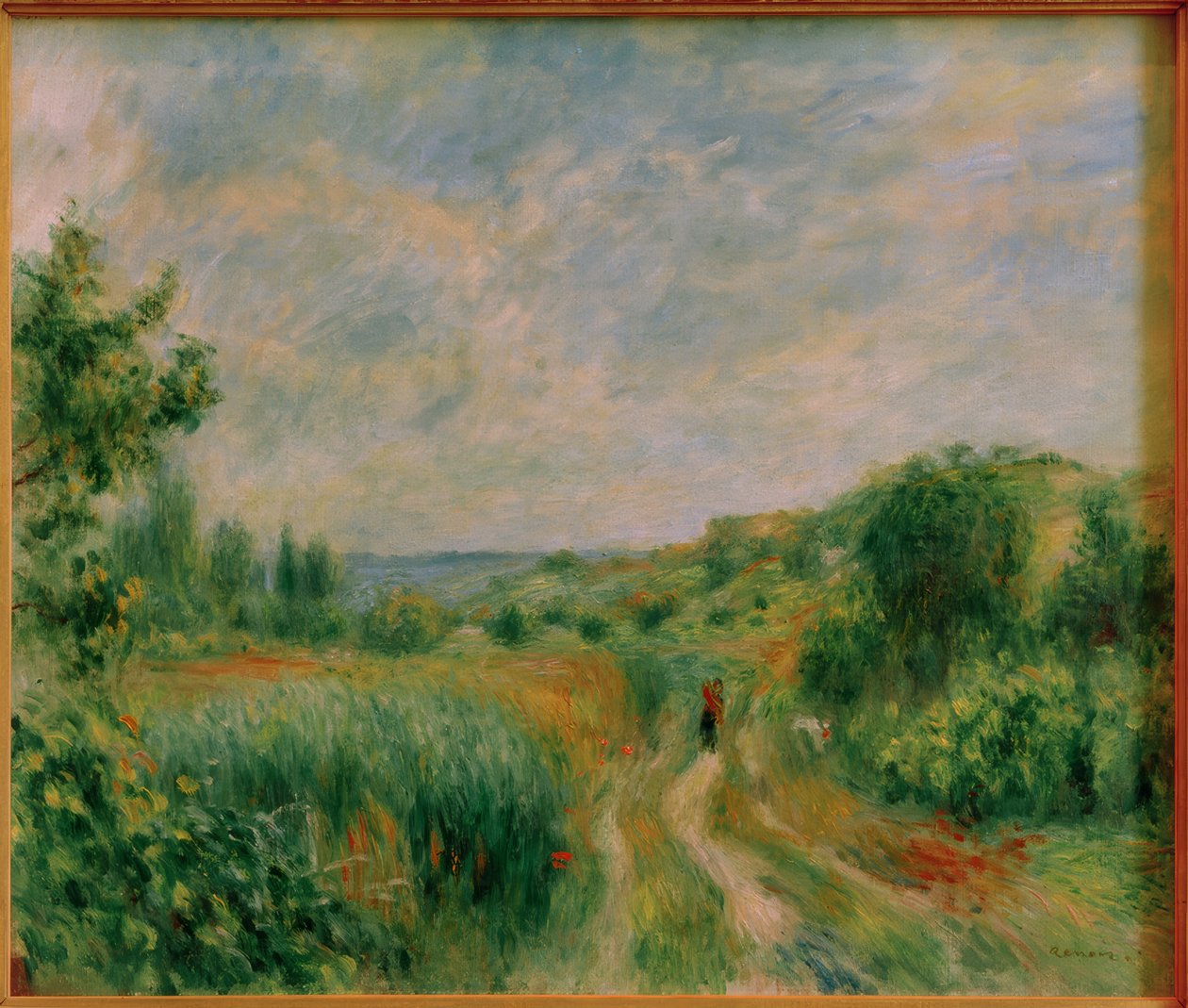 Krajina poblíž Essoyes od Pierre Auguste Renoir
