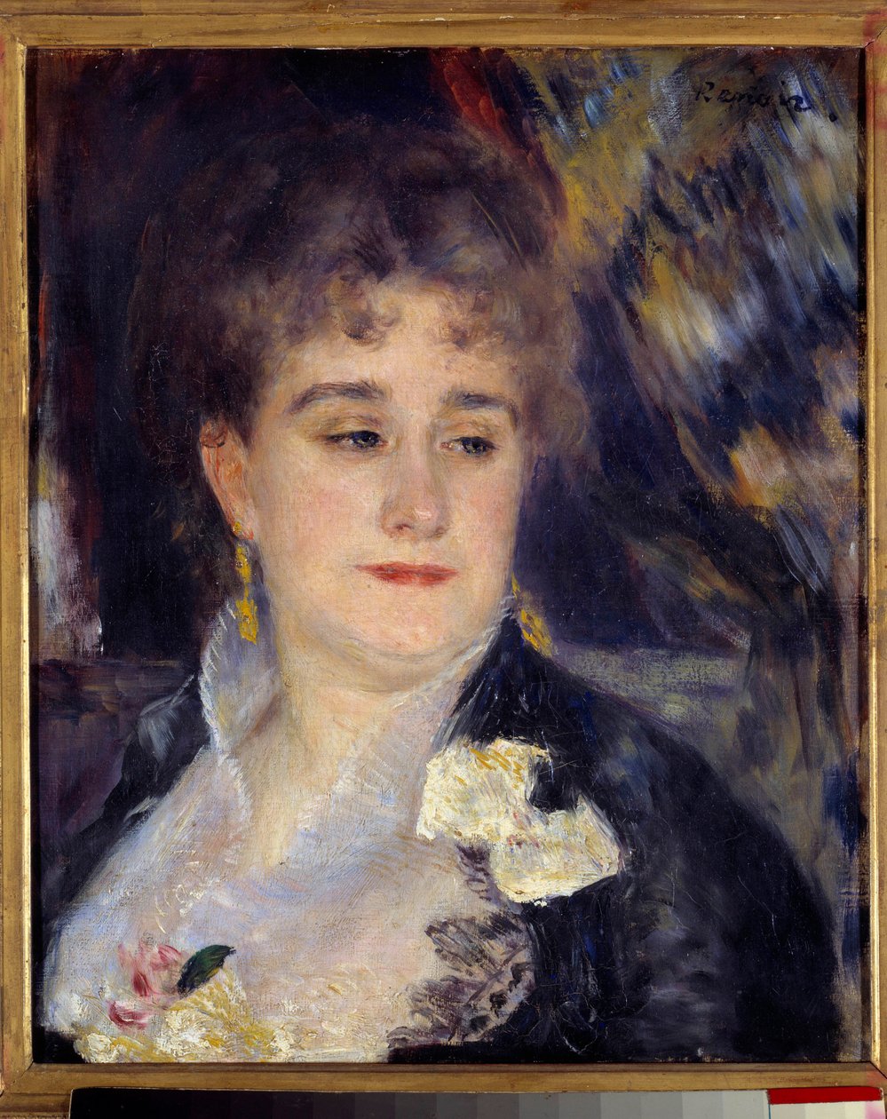Madame Georges Charpentier, Obraz Pierre Auguste Renoir (1841-1919) 1876 - 1877, 0,46 x 0,38 m, Paříž, musee d