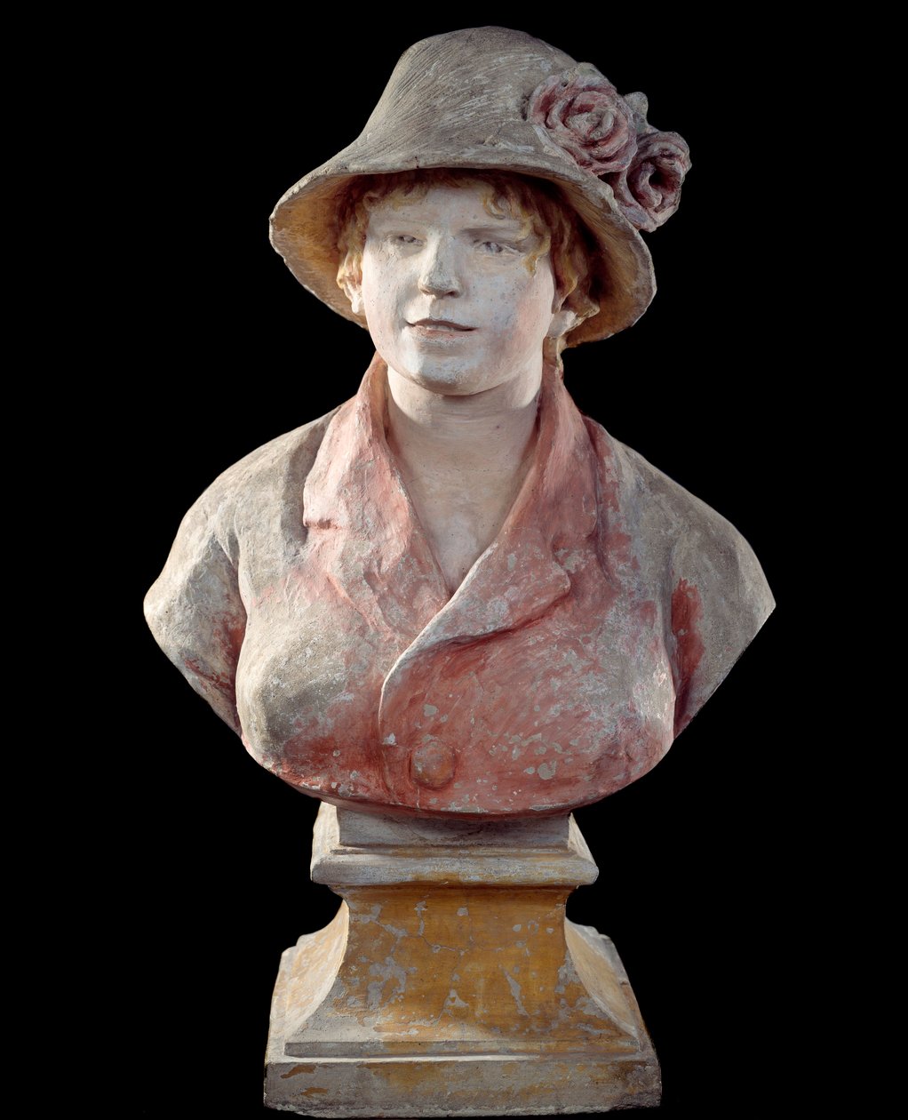 Madame Renoir, manželka umělce Busta z polychromované malty od Pierra Auguste Renoira (1841-1919) 1916 Paříž, Musee d